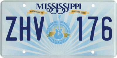 MS license plate ZHV176