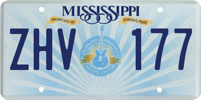 MS license plate ZHV177