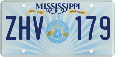 MS license plate ZHV179