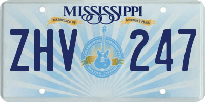 MS license plate ZHV247