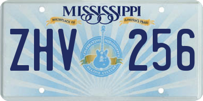 MS license plate ZHV256