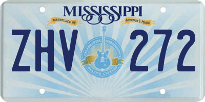 MS license plate ZHV272