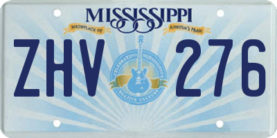 MS license plate ZHV276