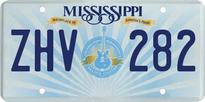 MS license plate ZHV282