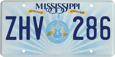 MS license plate ZHV286