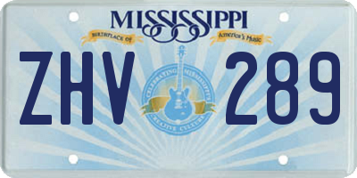 MS license plate ZHV289