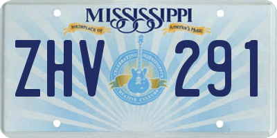 MS license plate ZHV291