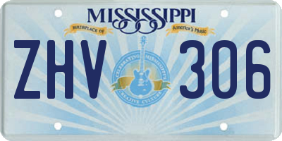 MS license plate ZHV306