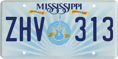 MS license plate ZHV313