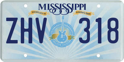 MS license plate ZHV318