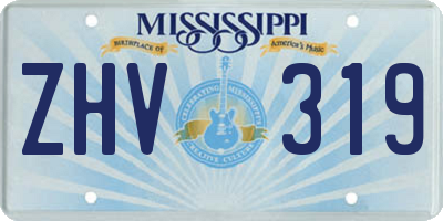 MS license plate ZHV319