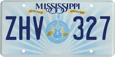 MS license plate ZHV327