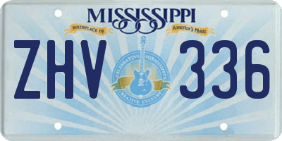 MS license plate ZHV336