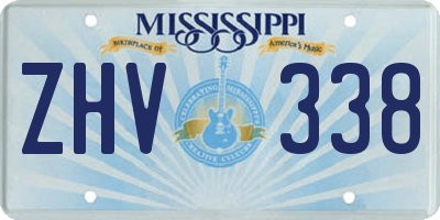 MS license plate ZHV338