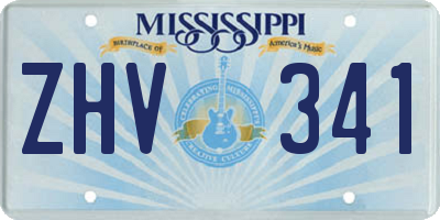 MS license plate ZHV341