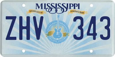 MS license plate ZHV343