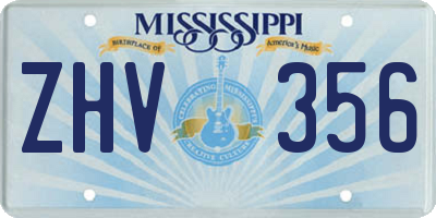 MS license plate ZHV356