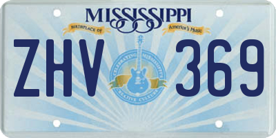 MS license plate ZHV369