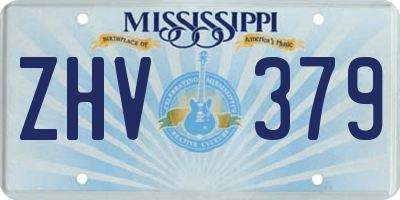 MS license plate ZHV379