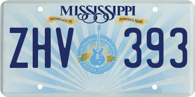MS license plate ZHV393