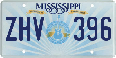 MS license plate ZHV396