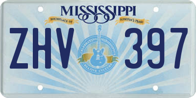 MS license plate ZHV397