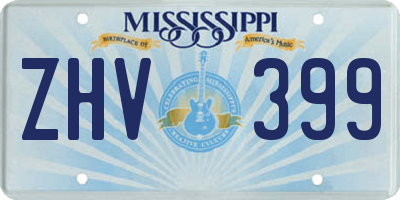 MS license plate ZHV399