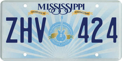 MS license plate ZHV424
