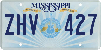 MS license plate ZHV427