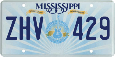 MS license plate ZHV429