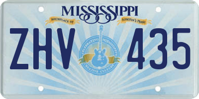 MS license plate ZHV435