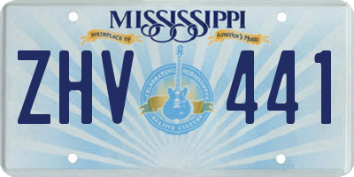 MS license plate ZHV441