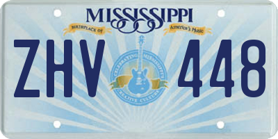 MS license plate ZHV448