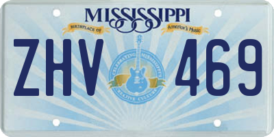 MS license plate ZHV469