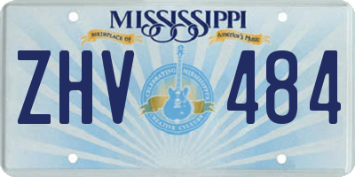 MS license plate ZHV484