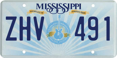 MS license plate ZHV491