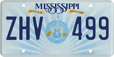 MS license plate ZHV499