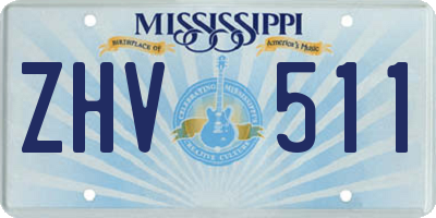 MS license plate ZHV511