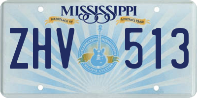 MS license plate ZHV513