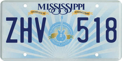 MS license plate ZHV518
