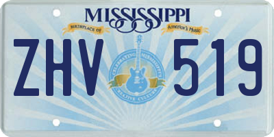 MS license plate ZHV519