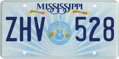 MS license plate ZHV528