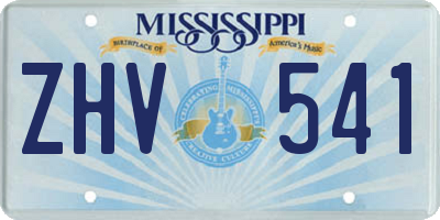 MS license plate ZHV541