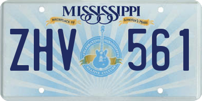 MS license plate ZHV561