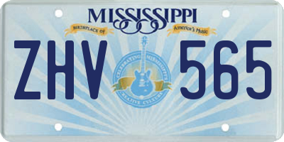MS license plate ZHV565