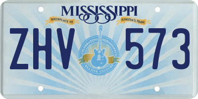 MS license plate ZHV573