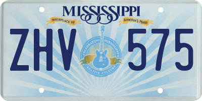 MS license plate ZHV575