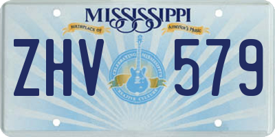 MS license plate ZHV579