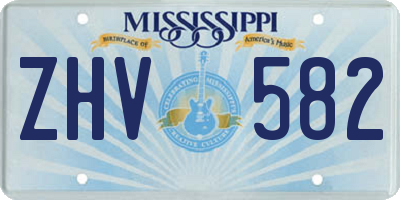 MS license plate ZHV582