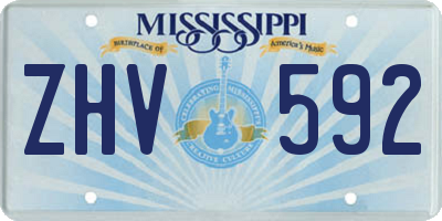 MS license plate ZHV592